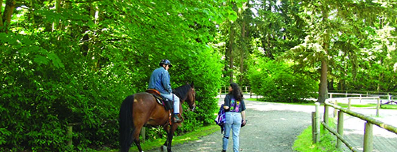 Bridle Trails State Park Horse Rider and Walker