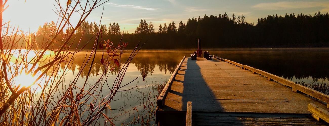 Dock at Millersylvania at sunset.