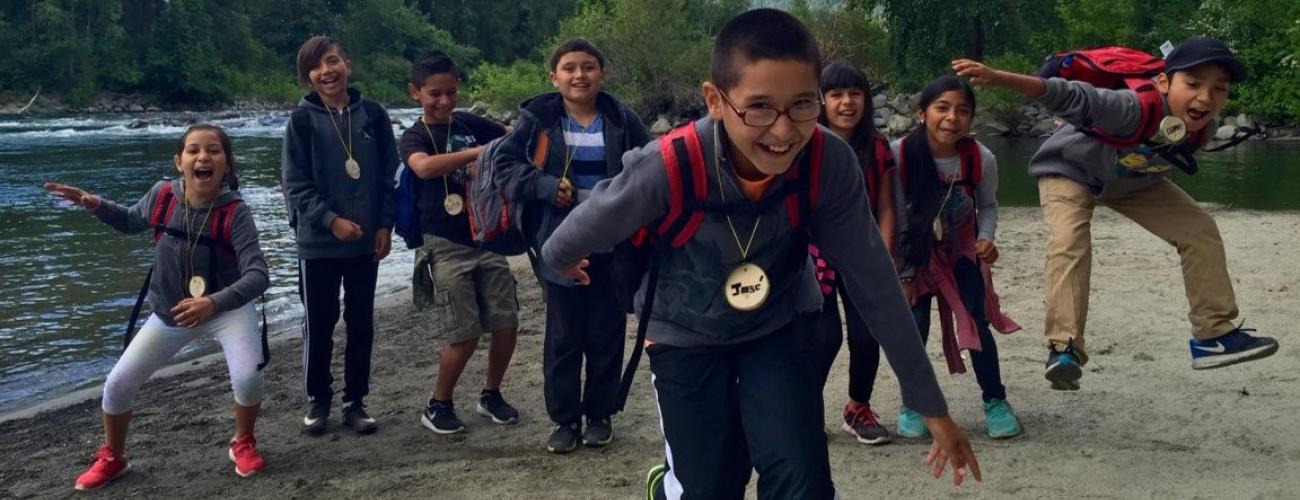 Kids having fun outdoors.