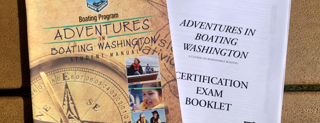 physical copies of the adventures in boating educational material