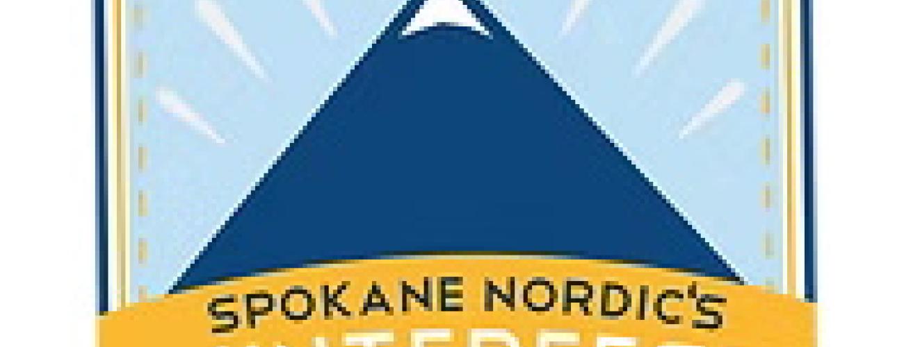 Spokane Nordic's Winterfest Logo with a Mountain