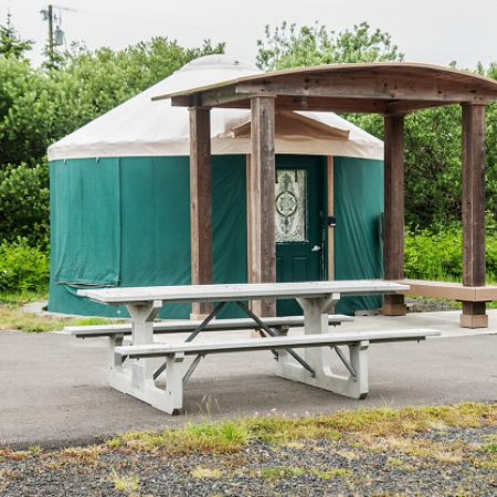 Pacific Beach Yurt Exterior Close-up View