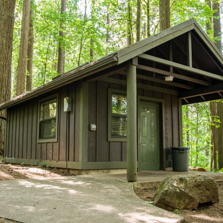 Battle Ground Lake Cabin Exterior Close-up