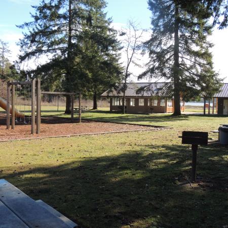 Belfair playground with kitchen shelter in day use area 