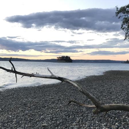 Kopachuck beach view of cutts island on Henderson Bay