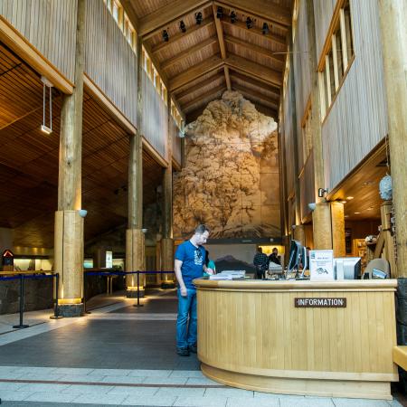 grand entrance view of visitor center lobby