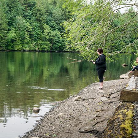 Fishing at Ike Kinswa.