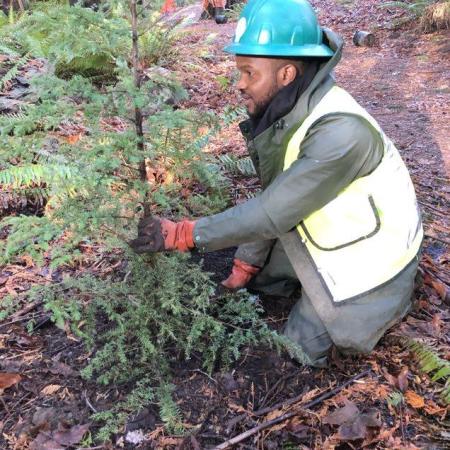 Mide planting trees EarthCorps stories best