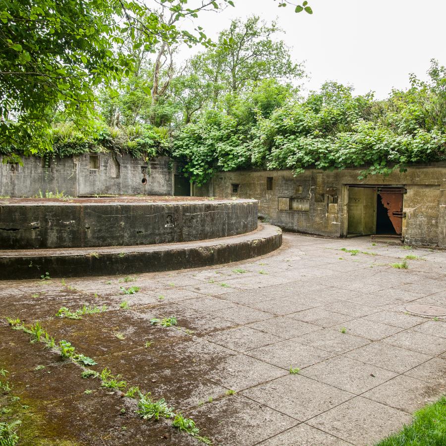 The remains of Fort Canby at Cape Disappointment State Park. 