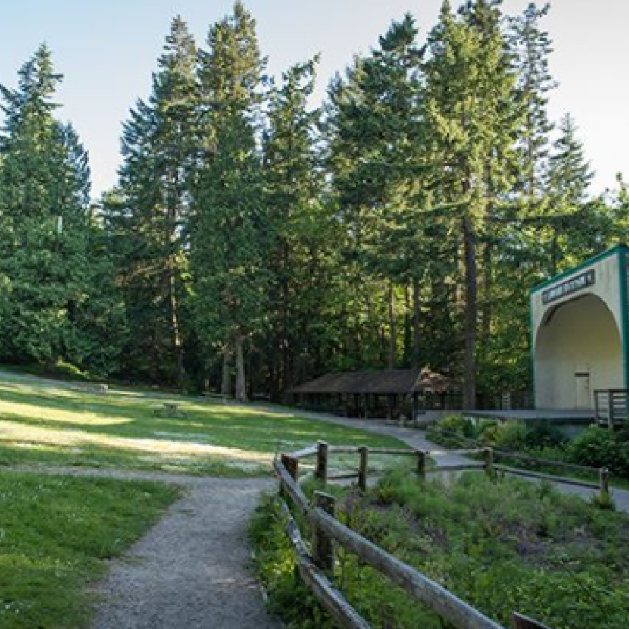 The amphitheatre in spring on a sunny day