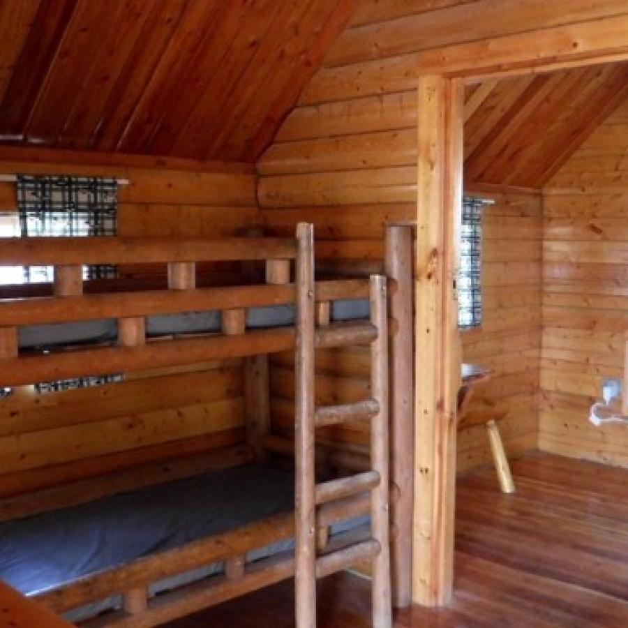 Potholes Cabin Interior bunkbeds