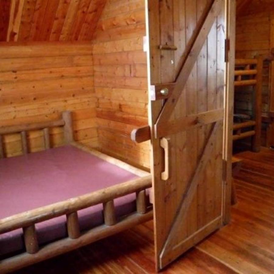 Potholes Cabin Interior bed