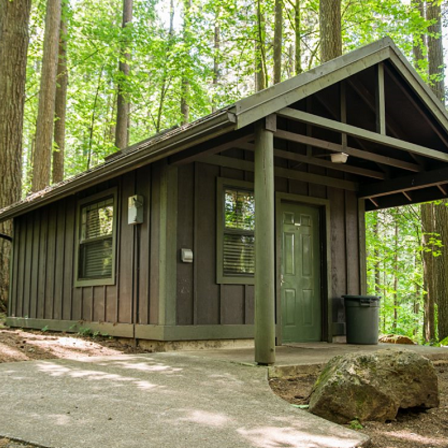 Battle Ground Lake Cabin Exterior Close-up