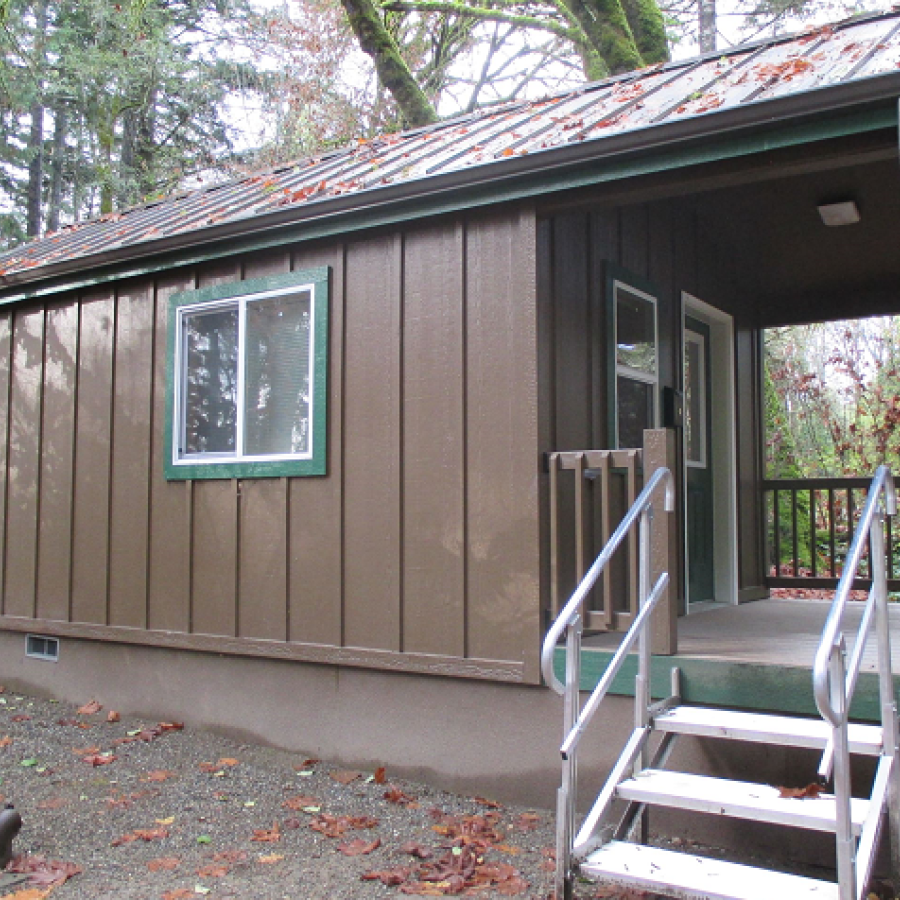 Belfair Cabin side view