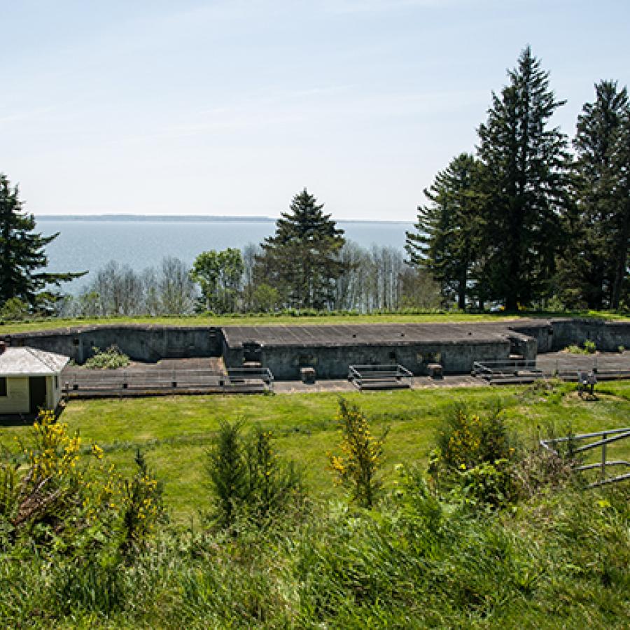 Fort remains at Fort Columbia State Park.