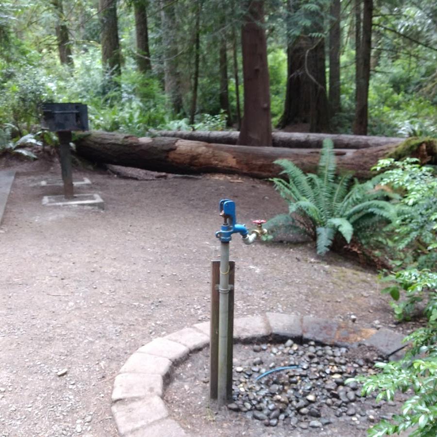 picnic and campsite with water spigot near by