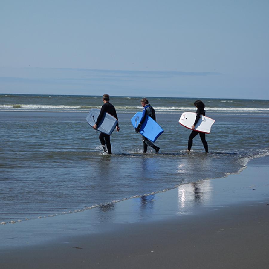 Grayland Beach boogie boarding surfing ocean sandy beach