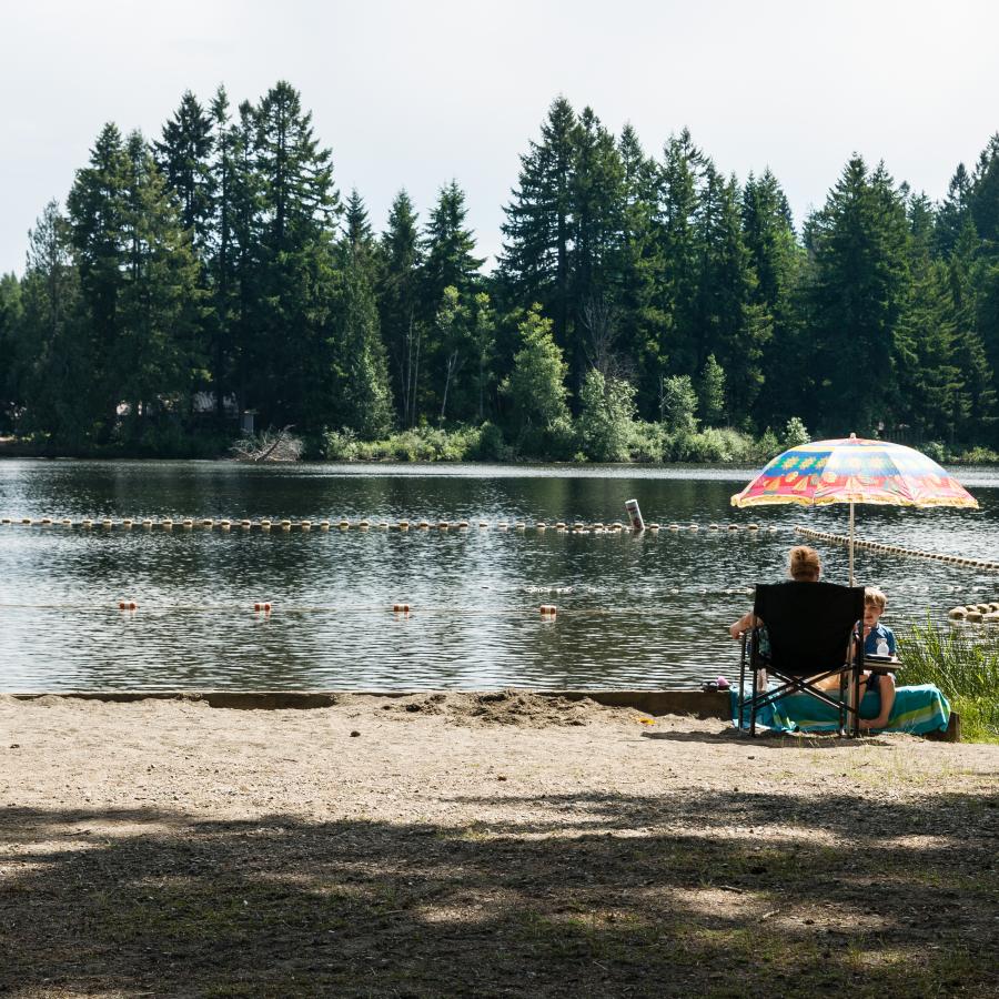 Sandy beach at Millersylvania.